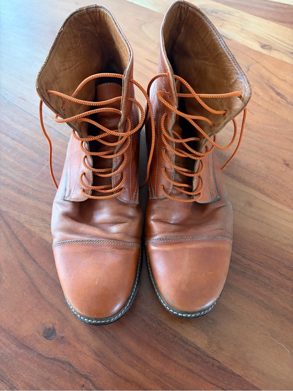 Men's Classic Lace-Up Leather Boots in Brown by Mr.B’s Aldo premium brand sz 10